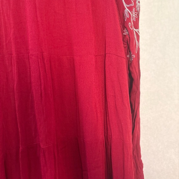 Savanna Jane Red Dress Embroidery 1X - Picture 5 of 16